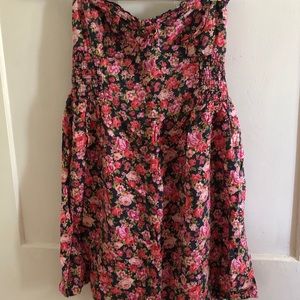 floral Abercrombie & Fitch strapless dress
